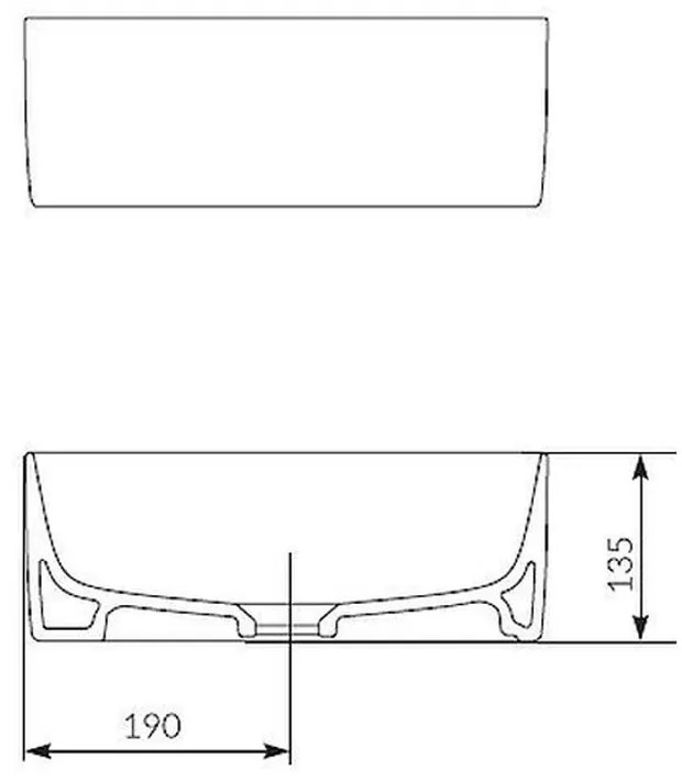 Lavoar pe blat alb 38 cm, rotund, Cersanit Crea