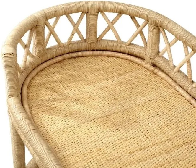 Gheridon, Masuta cu roti din ratan design LUX Dorini