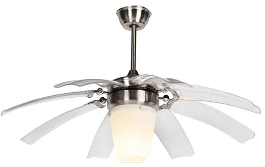 Ventilator de tavan argintiu cu telecomanda - Wings 42 otel