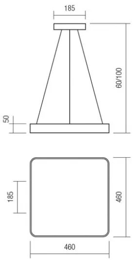Lustră LED pe cablu SCREEN LED/48W/230V 3000K Redo 01-1124