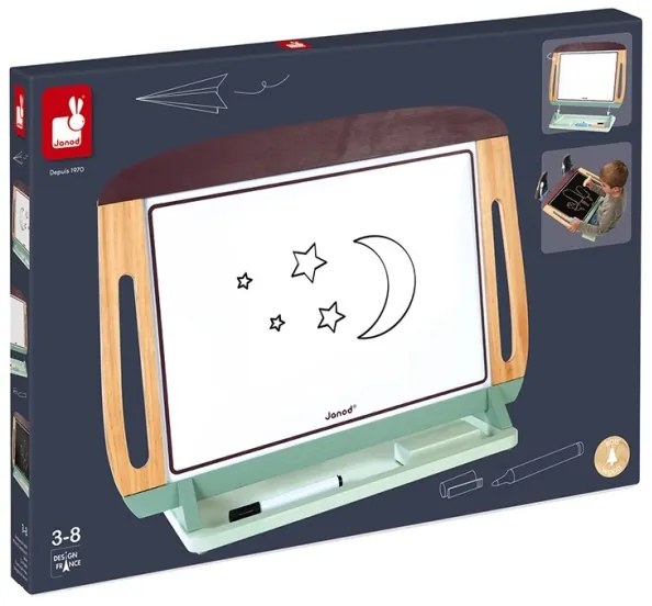 Janod - Tablă magnetică de birou verde/maro