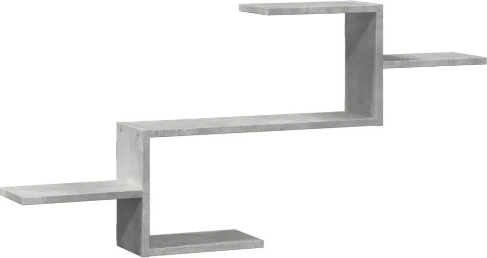 vidaXL Raft de perete, gri beton, 104x15x49 cm , lemn prelucrat