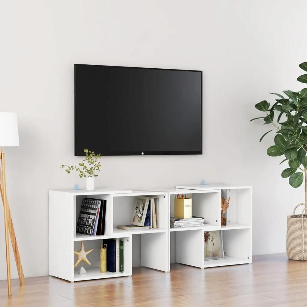 808350 vidaXL Comodă TV, alb, 104x30x52 cm, PAL