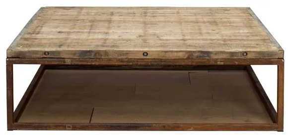 Masuta de cafea, din lemn reciclat, cu aspect vintage, Briquetterie