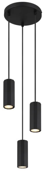 Lustră pe cablu Globo 57918-3HB JAMES 3xGU10/25W/230V negru