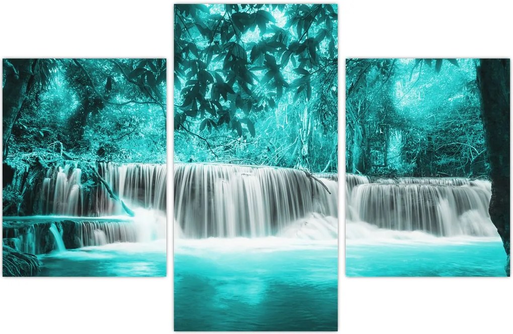 Tablou - Cascada albastră (90x60 cm)