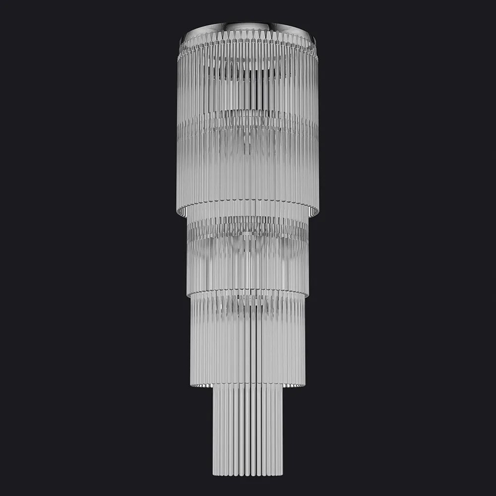 Lustra design LUX diametru 25cm din alama decorata cu sticla Filago