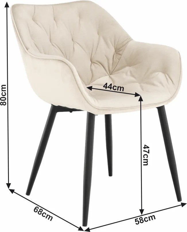 Fotoliu de design, material textil Velvet bej, FEDRIS