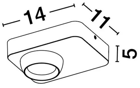 Spot LED aplicat stil minimalist KEDROS alb