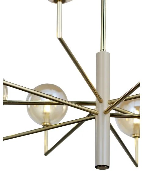 Lustră pe tijă Jupiter 1977 FEME 10xG9/10W/230V auriu/bej