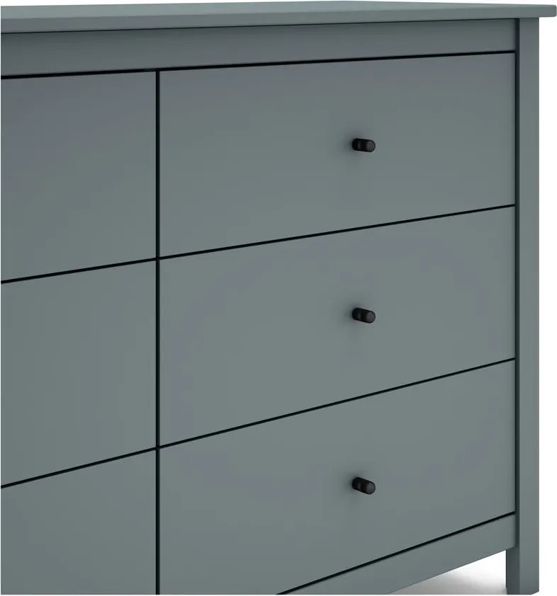 Comodă verde prăfuit din lemn de pin 130x80x45 cm Misti – Marckeric