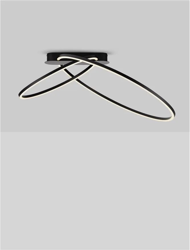 Lustra LED aplicata design modern minimalist KIKLOS negru