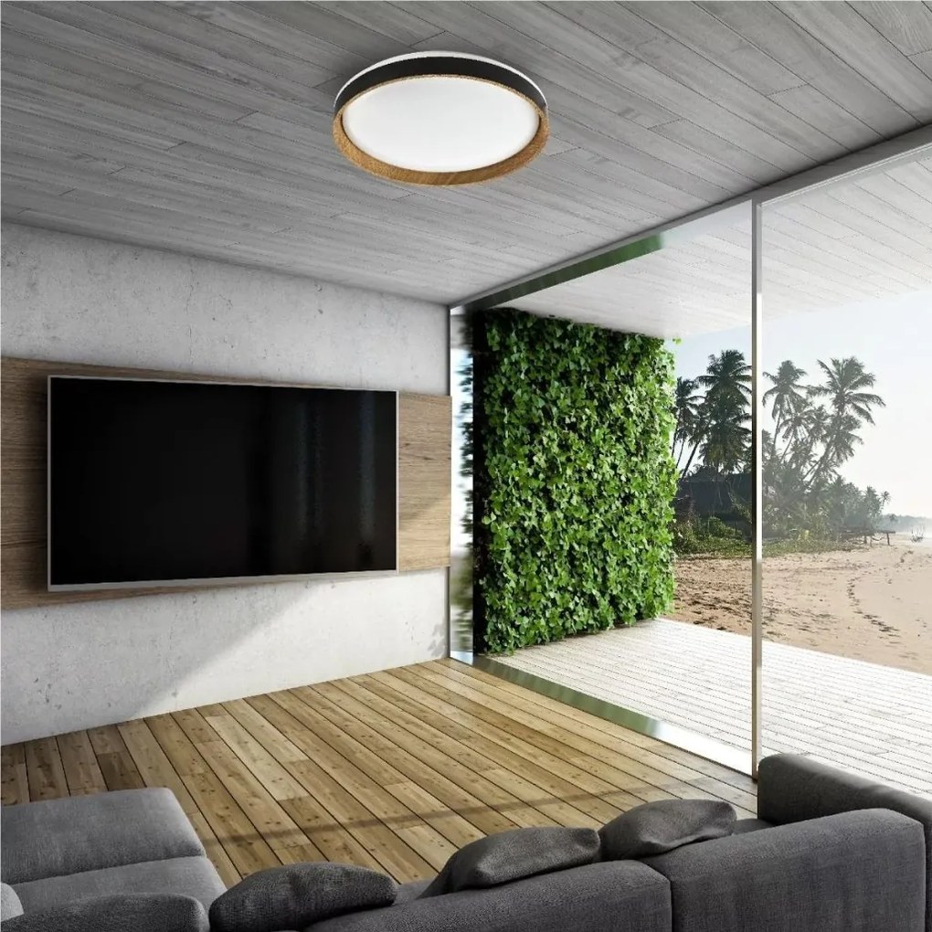 Plafoniera LED design modern BOIS 49cm