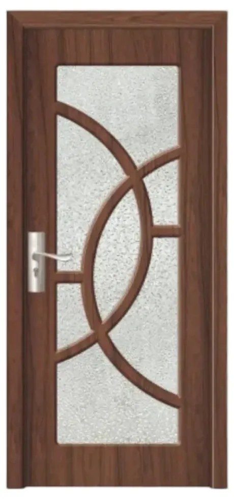 Usa Interior din MDF Novo Doors ND309, Cadru din Lemn Masiv, Geam Sablat, KIT COMPLET, Toc , Manere si balamale incluse (Culoare: Alb, Dimensiune: 80