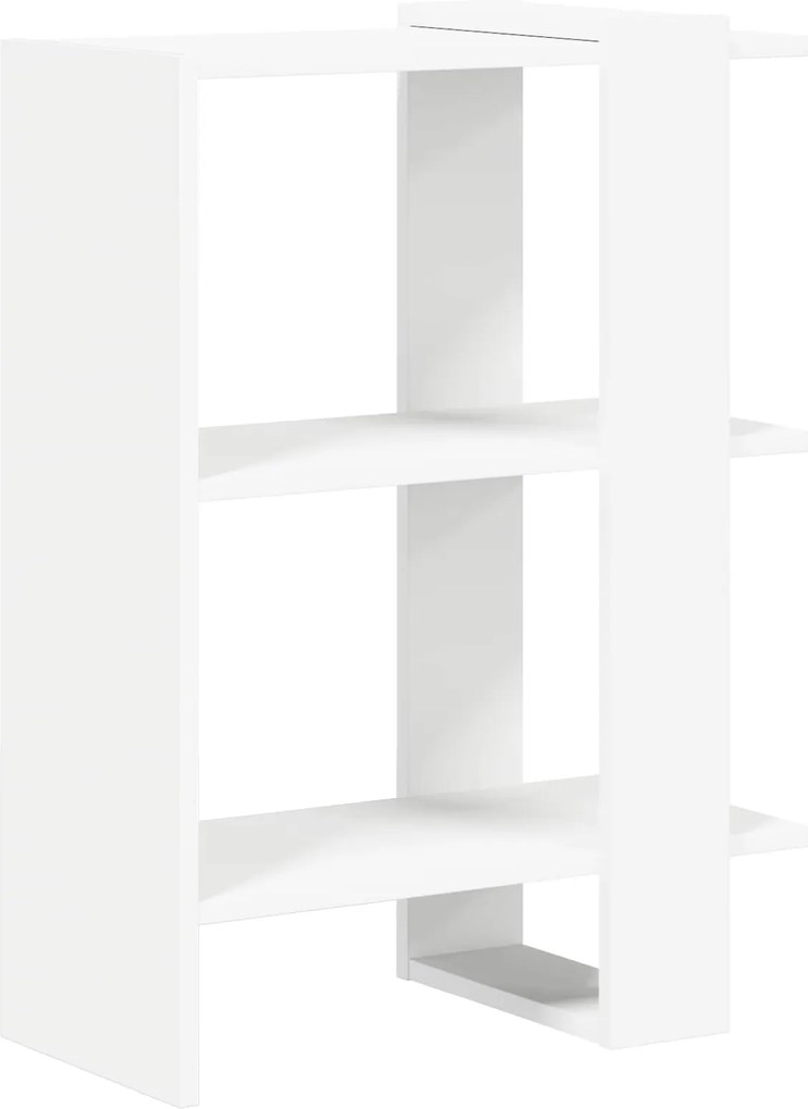 vidaXL Raft pentru cărți Alb 52 x 25 x 71,5 cm Lemn compozit