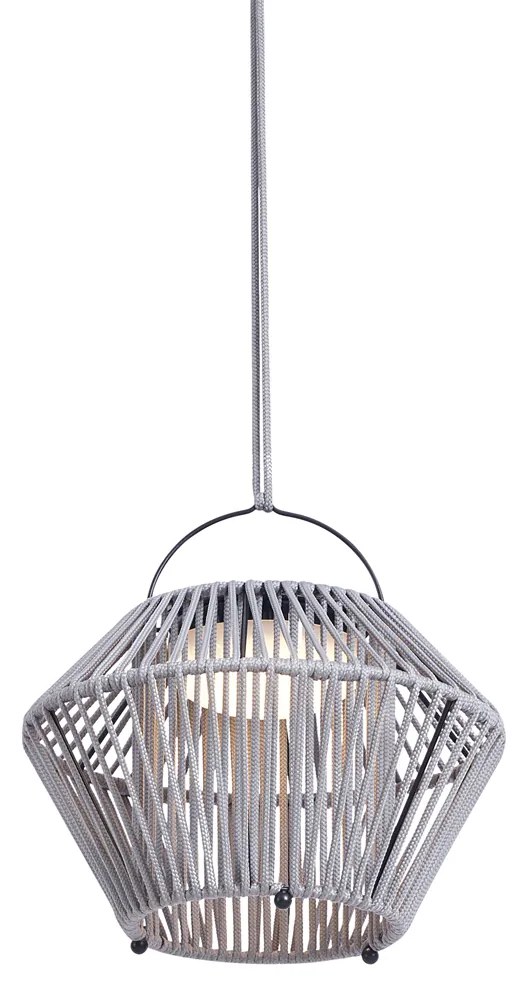 Lampă de masă boemă gri, cu LED, cu 3 trepte de intensitate luminoasă, IP54, reîncărcabilă solar - Duco