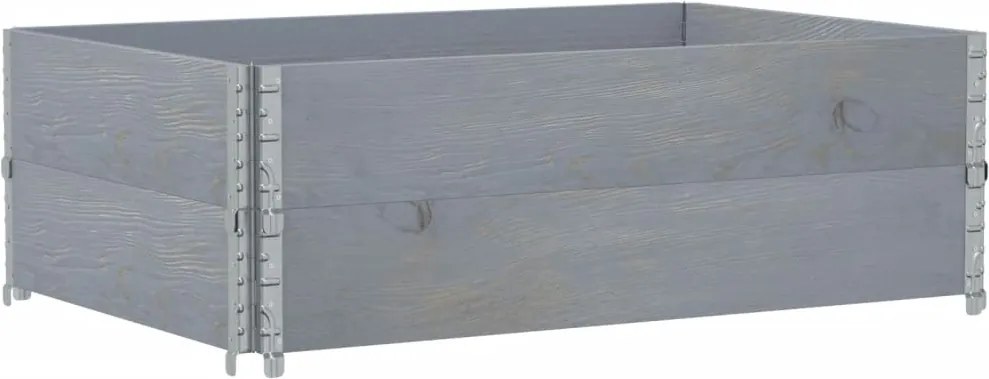 vidaXL Jardinieră de grădină, gri, 120x80 cm, lemn masiv de pin