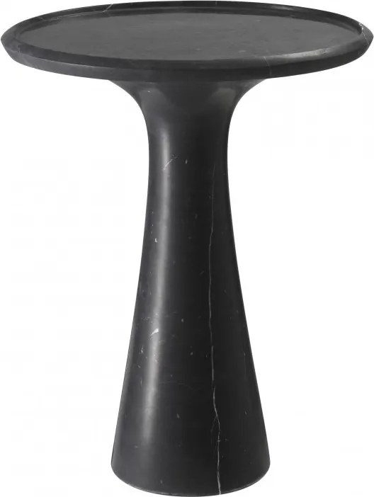 Masuta auxiliara design LUX din marmura neagra Pompano low 114330 HZ