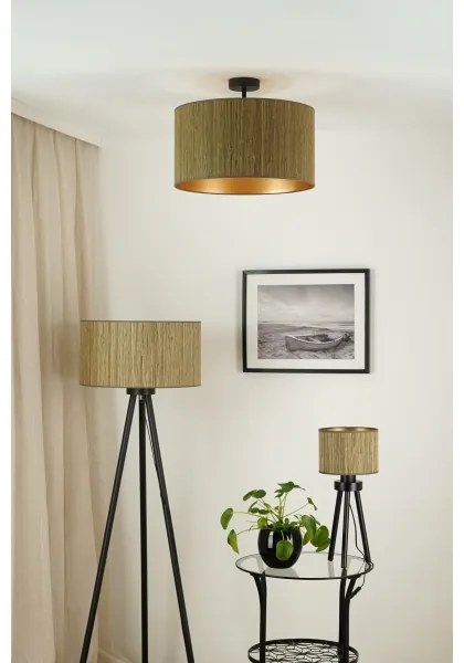 Brilagi - Lustr BOSTON ROLLER 1xE27/15W/230V pr. 45 cm maro/auriu