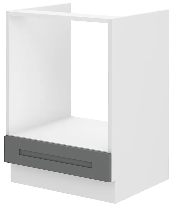 Dulap inferior de bucătărie pentru cuptor Lucid 60 D GAZ BB (dustgrey + alb). 1045537