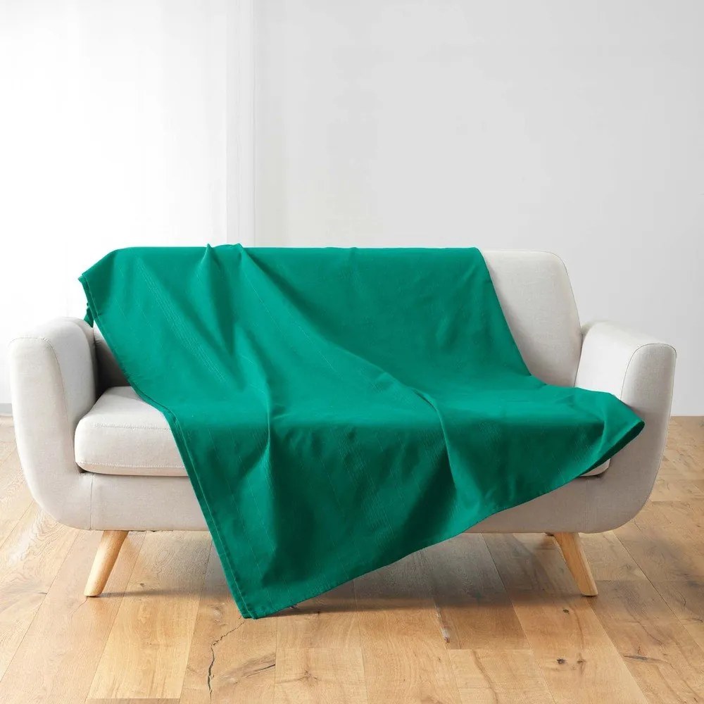 Cuvertură albastru-verde 180x220 cm Lucile – douceur d'intérieur