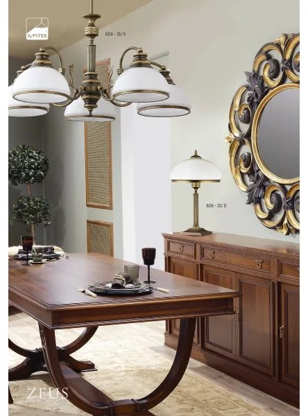 Jupiter 624 - ZU 5 - Candelabru suspendat ZEUS 5xE27/60W/230V