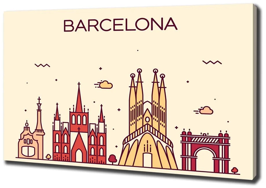 Tablou canvas Inscripția barcelona
