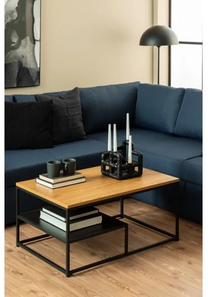 Masă de cafea CORA stejar/negru