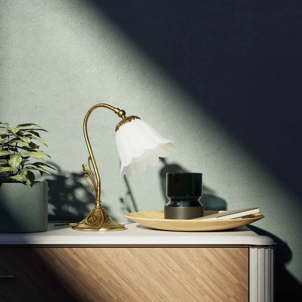 Veioza, Lampa de masa stil Art Nouveau Floral