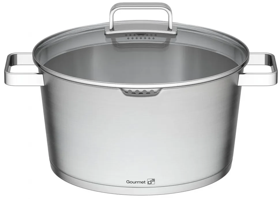 Oală G21 Gourmet Magic cu sita si capac,oţel inoxidabil-28cm