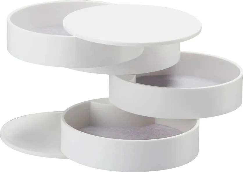 Cutie pentru depozitarea bijuteriilor YAMAZAKI Tower, alb