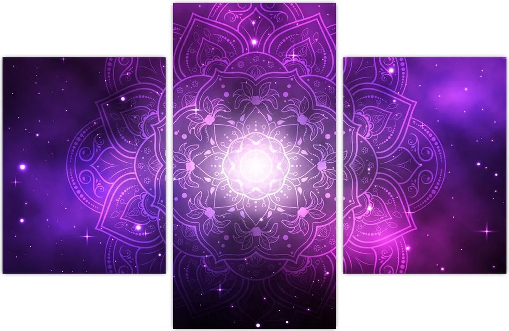 Tablou abstracției violete (90x60 cm)