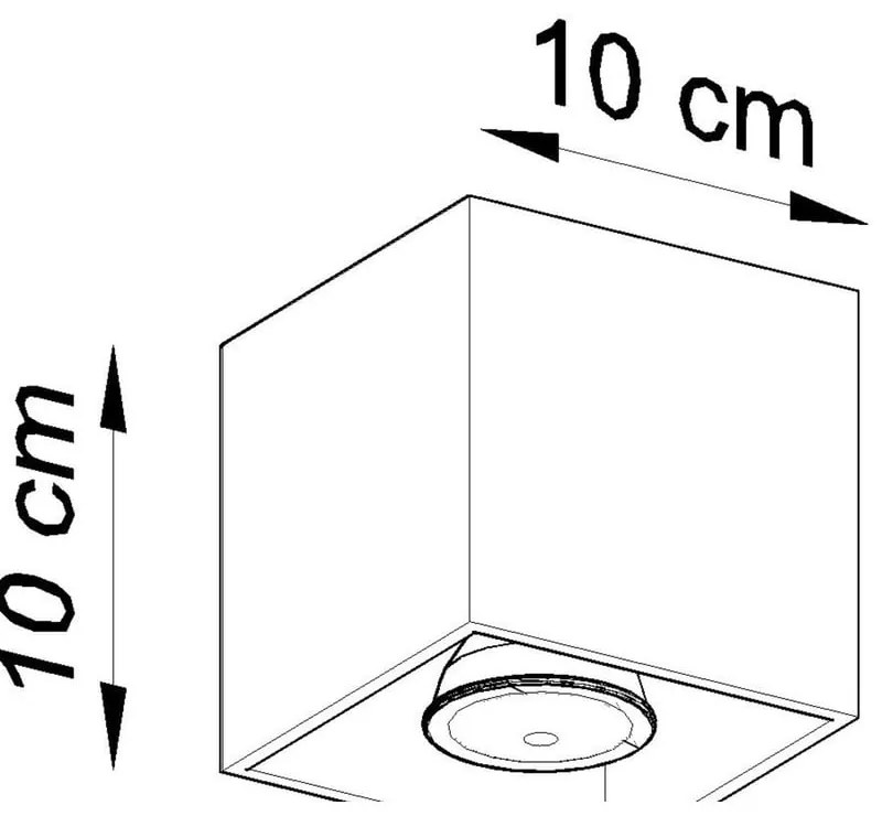 Spot gri 10x10 cm Geo – Sollux