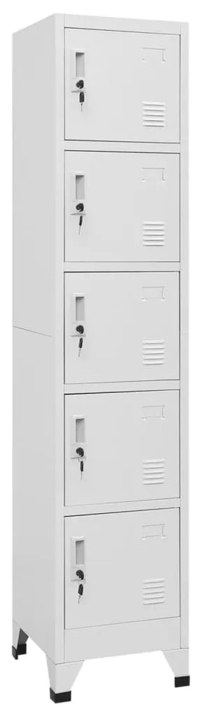 vidaXL Fișet, gri deschis, 38x40x180 cm, oțel