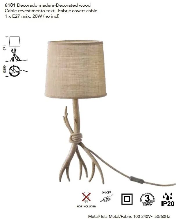 Veioza/Lampa de masa design decorativ SABINA