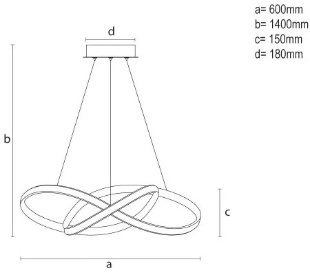 Lustră LED reglabilă suspendată pe cablu LED/85W/230V 3000-6500K + telecomandă