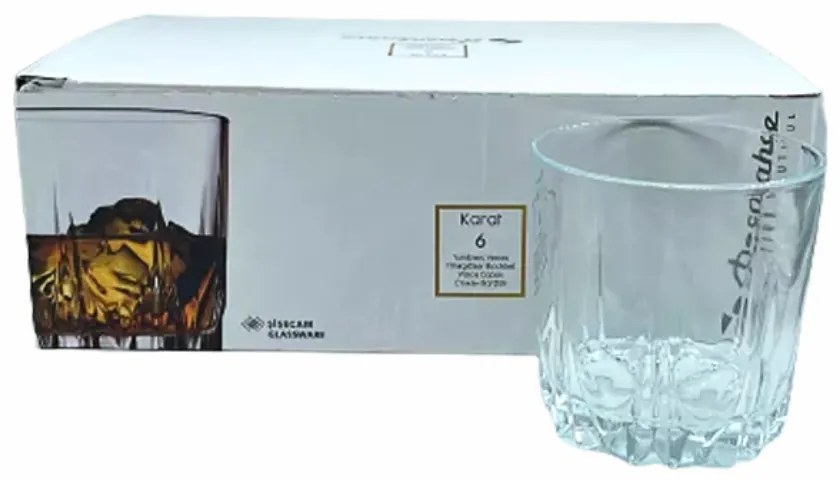 Set 6 Pahare Whisky 300 ml  Eleganta si Stil pentru Momente de Rasfat