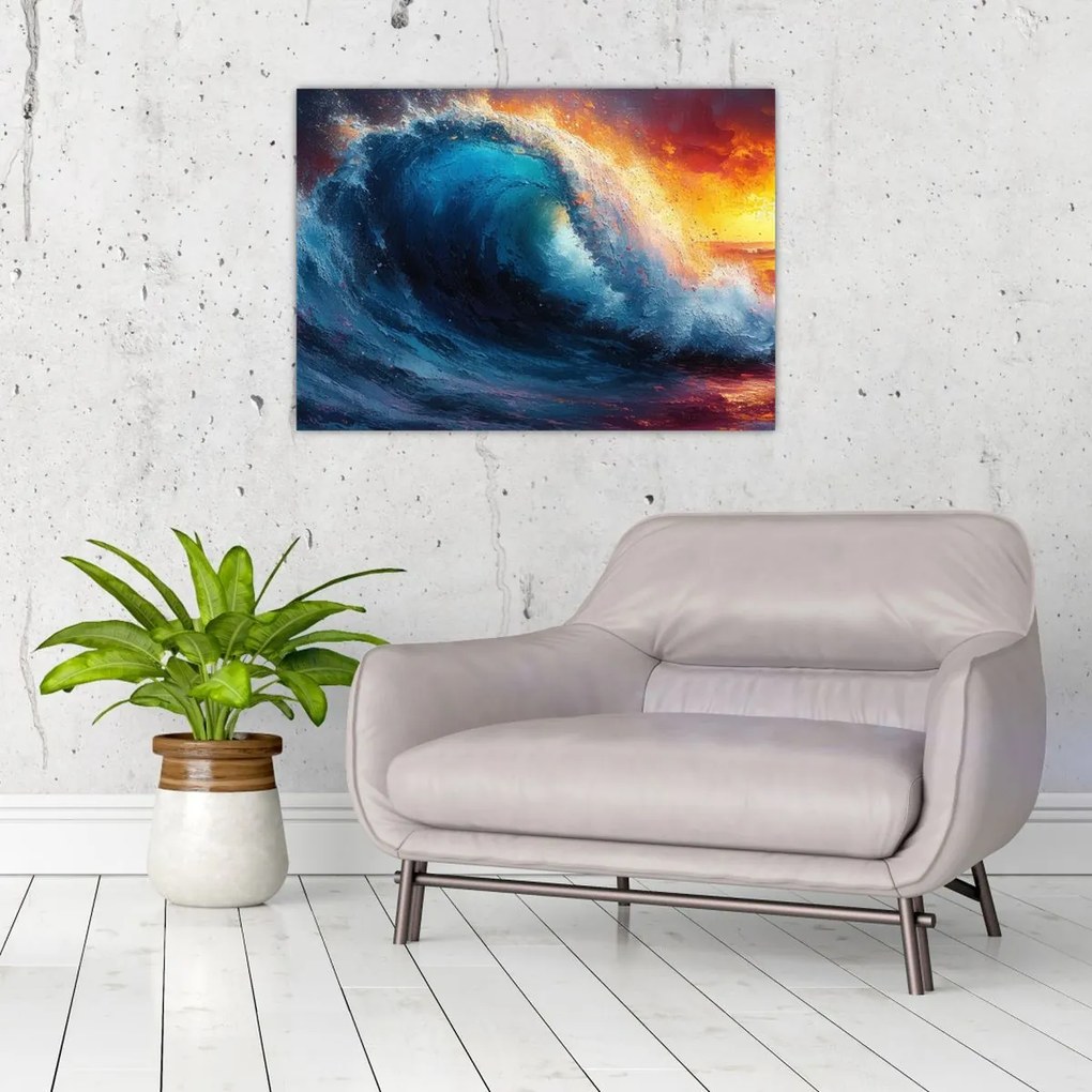 Tablou - Val în apus de soare (70x50 cm)