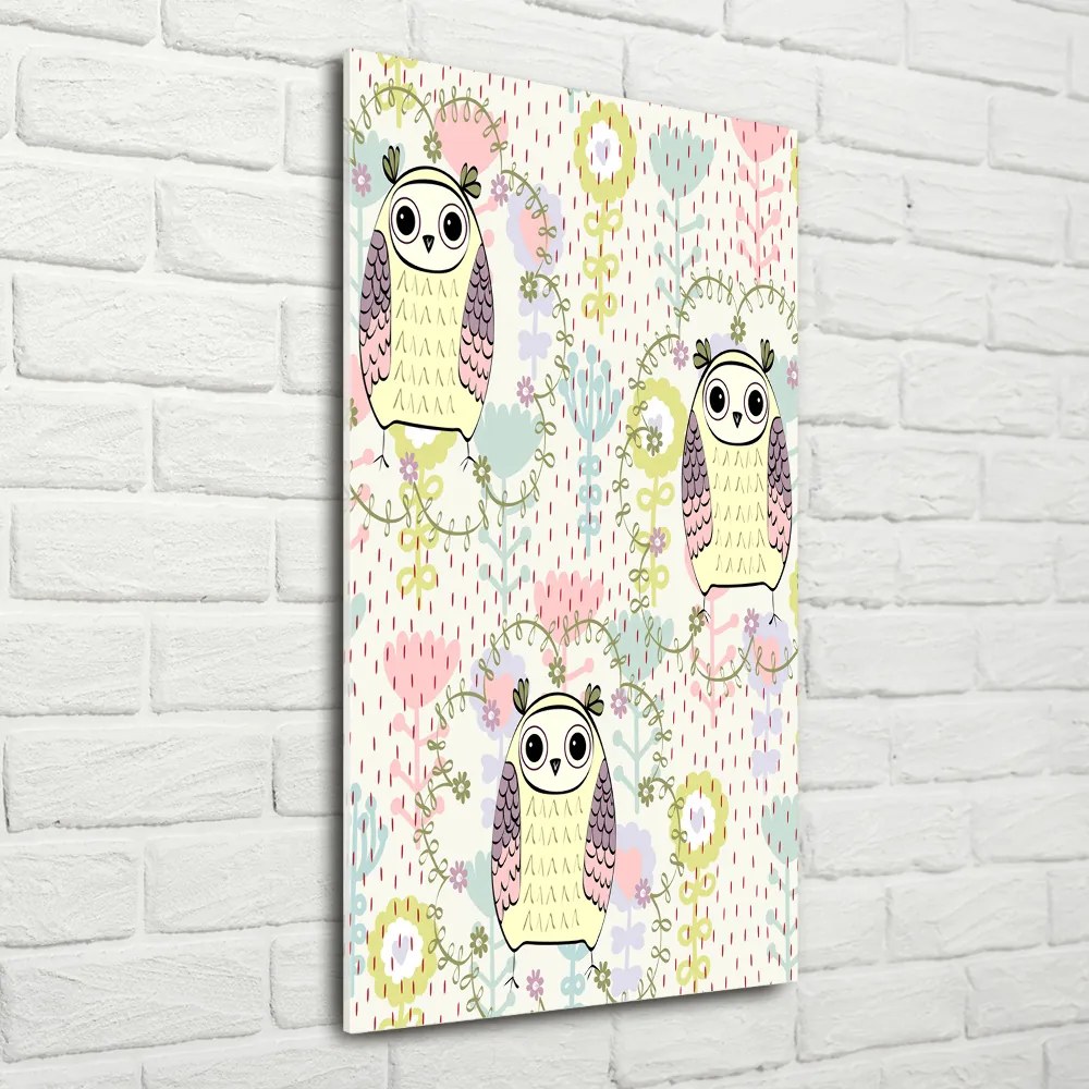 Tablou Printat Pe Sticlă Owls