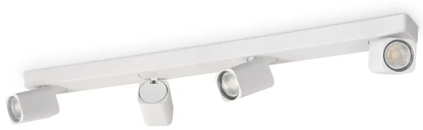 Plafoniera cu spoturi Rudy pl4 square alba