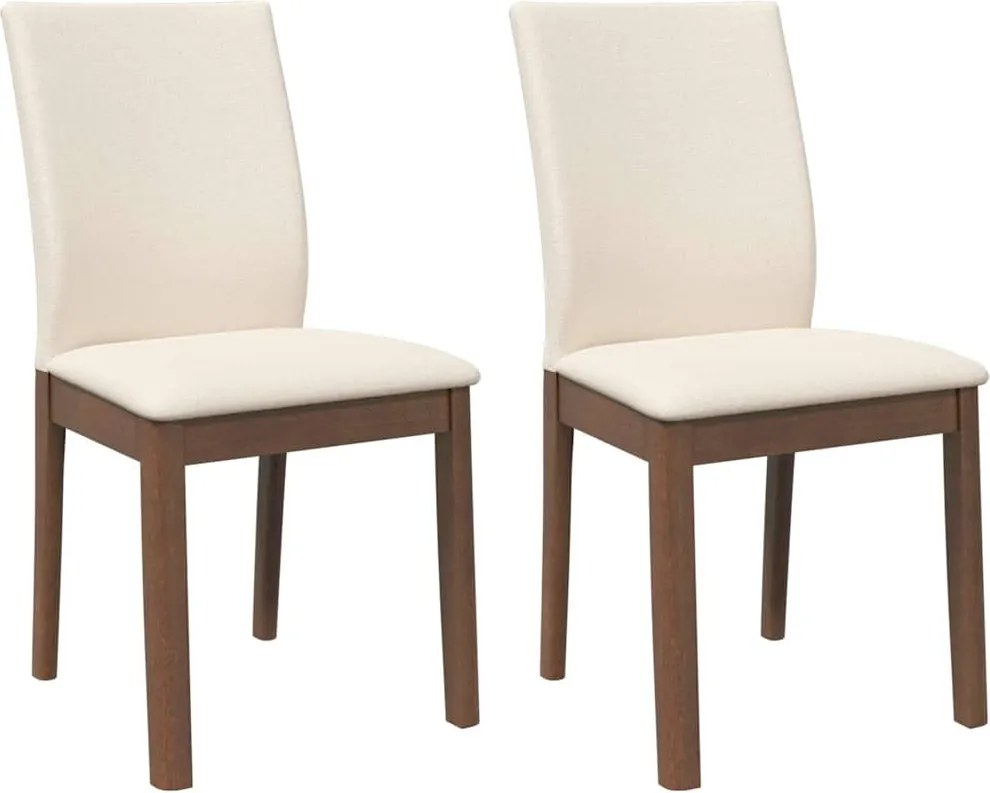 vidaXL Scaune sufragerie cu perne 2 buc. cauciuc din lemn masiv maro