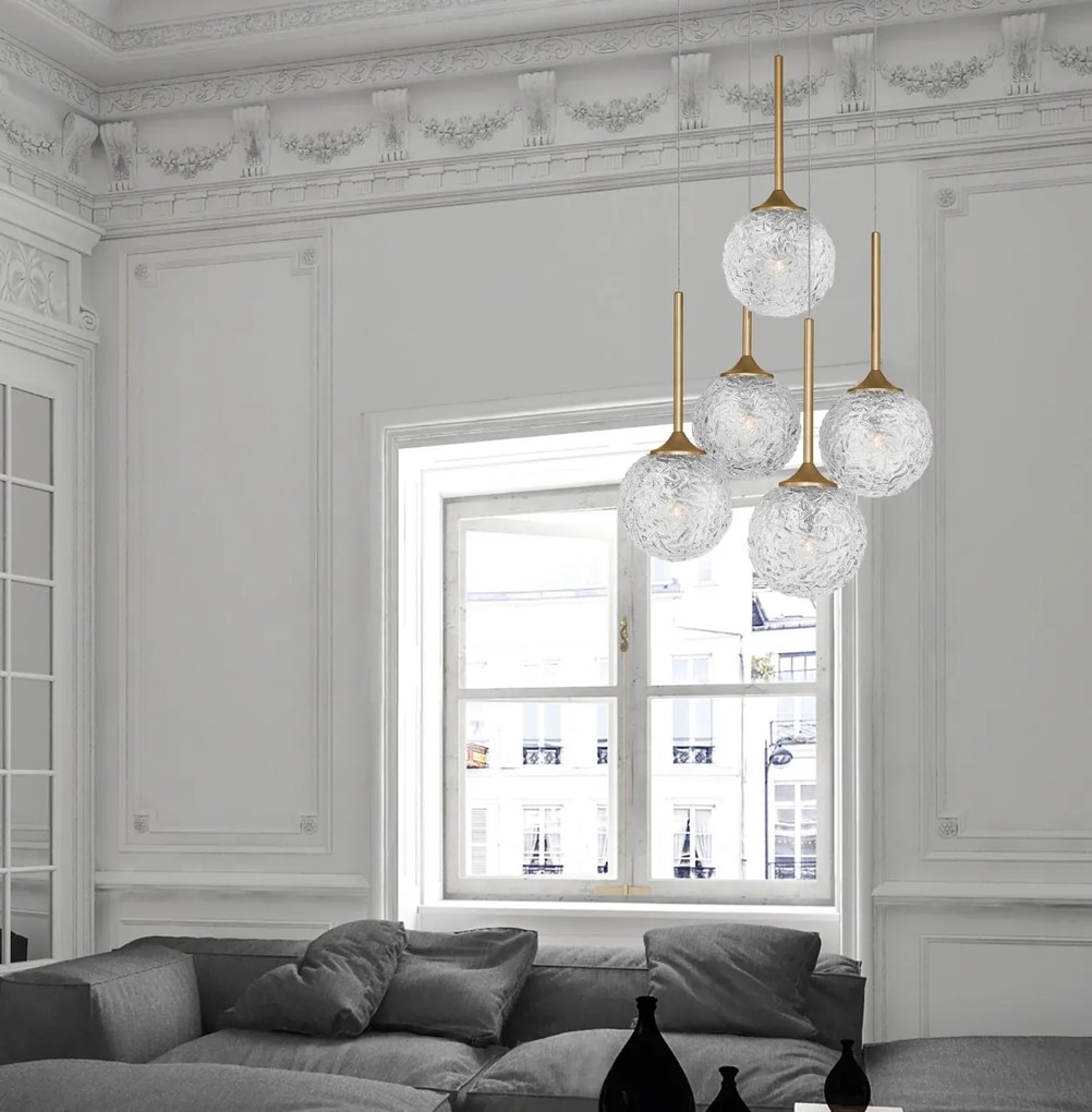 Lustra cu 5 pendule, moderna design deosebit MIRANO