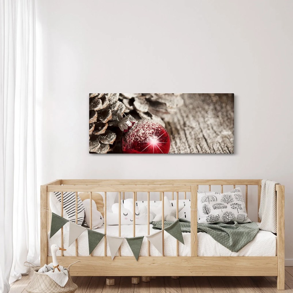 Tablou - Decorațiuni de Crăciun (120x50 cm)