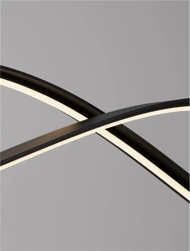 Lustra neagra liniara cu iluminat LED CCT BRIO