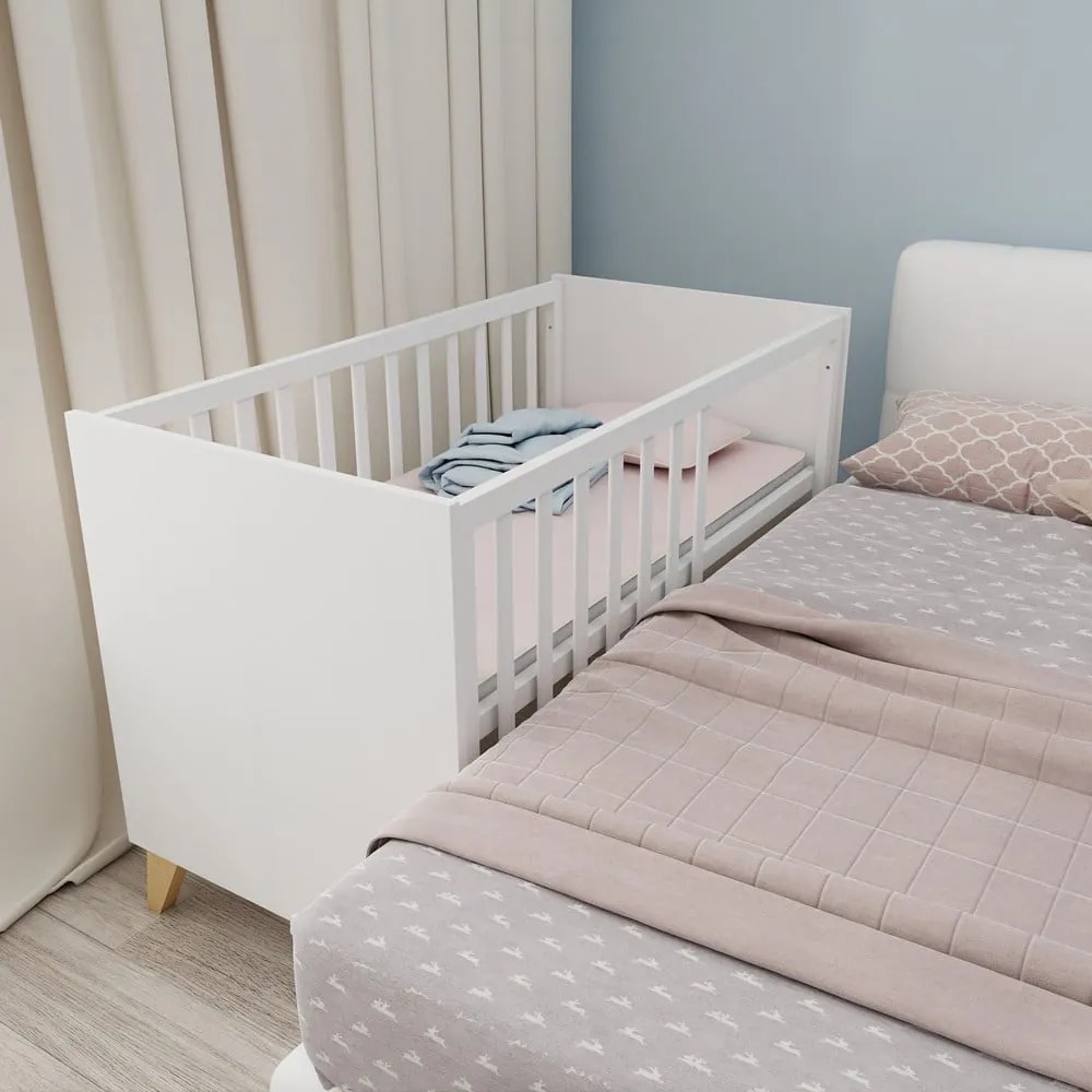 Pătuț alb 60x120 cm Léon – Roba