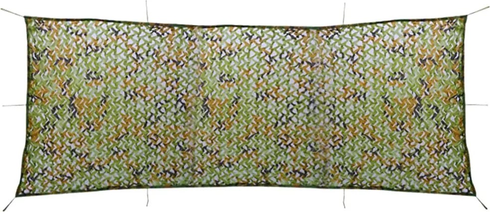 vidaXL Plasă de camuflaj cu geantă de depozitare, verde, 1,5x5 m