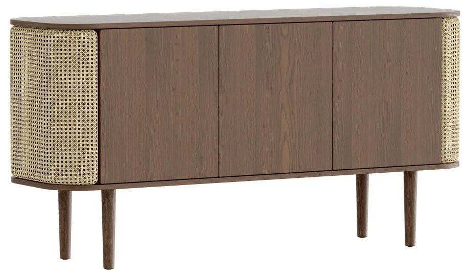 Comodă maro/în culoare naturală joasă cu aspect de lemn de stejar 150x75 cm Treasures – UMAGE