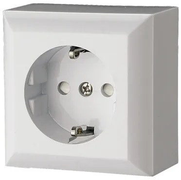 Priza simpla cu impamantare, montaj aplicat, Quatric