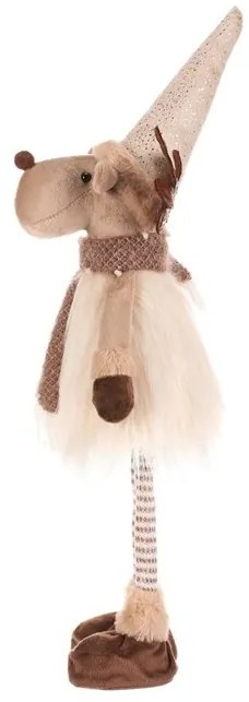 Decorațiune de Crăciun Ren în picioare, înălțime 51 cm, bej/maro