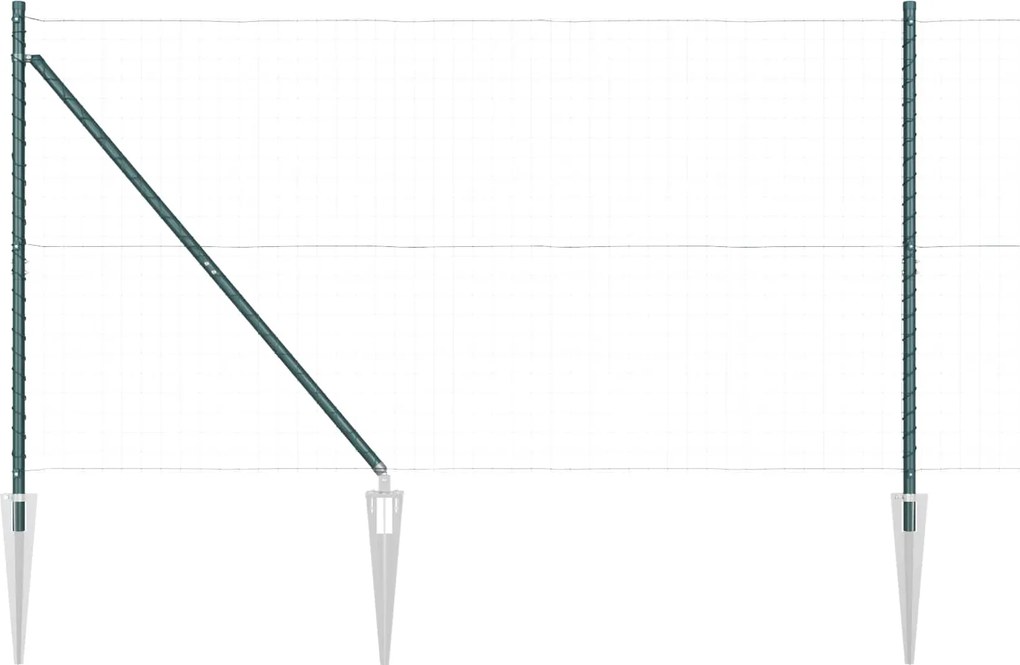 vidaXL Stâlp de gard. 52 pcs Gri 3,2 x 3,2 x 205 cm